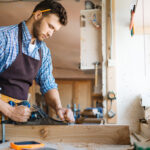 carpenter in kitchen