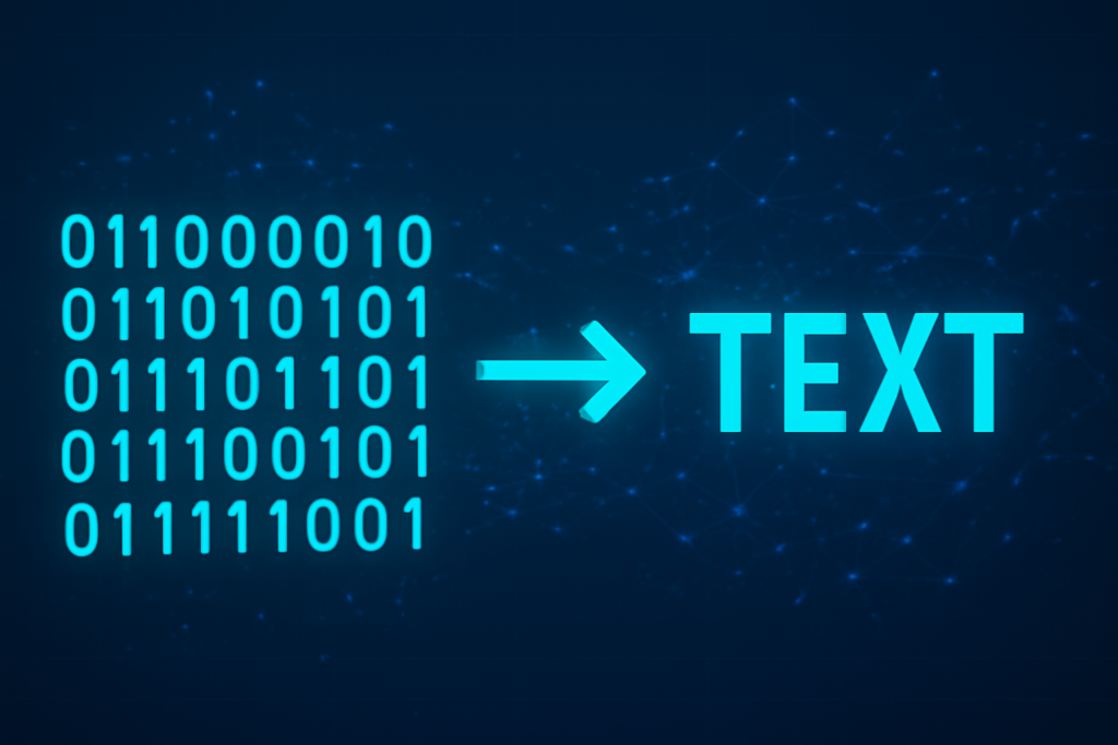 binary to text and text to binary tool